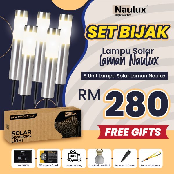 LAMPU DECO LAMAN - SET BIJAK 5PCS