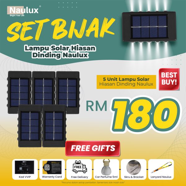 LAMPU DECO WALL - SET BIJAK 5PCS