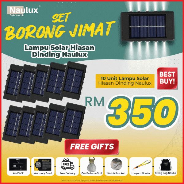 LAMPU DECO WALL - SET BORONG JIMAT 10PCS
